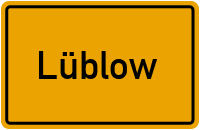 Ortsschild von Lüblow in Mecklenburg-Vorpommern