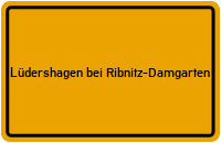 Ortsschild Lüdershagen bei Ribnitz-Damgarten