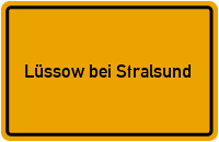 City Sign Lüssow bei Stralsund