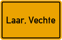 Ortsschild von Gemeinde Laar, Vechte in Niedersachsen