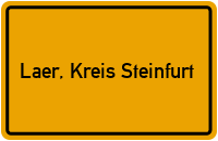 Ortsschild von Gemeinde Laer, Kreis Steinfurt in Nordrhein-Westfalen