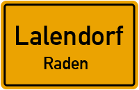 Straßenverzeichnis Lalendorf Raden