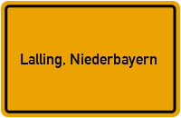 City Sign Lalling, Niederbayern