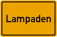 Ortsschild von Gemeinde Lampaden in Rheinland-Pfalz