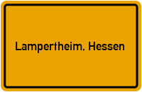 City Sign Lampertheim, Hessen