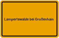 City Sign Lampertswalde bei Großenhain