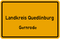 Gerostraße in Landkreis QuedlinburgGernrode