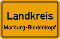 Ortsschild Landkreis.Marburg-Biedenkopf