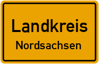 Ortsschild Landkreis.Nordsachsen