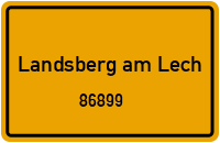 Straßen in 86899 Landsberg am Lech