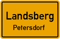 Straßenverzeichnis Landsberg Petersdorf