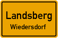 Straßenverzeichnis Landsberg Wiedersdorf