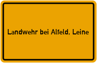 City Sign Landwehr bei Alfeld, Leine