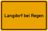 City Sign Langdorf bei Regen