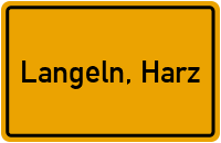 City Sign Langeln, Harz