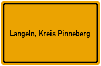 City Sign Langeln, Kreis Pinneberg