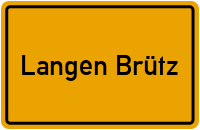 Ortsschild von Langen Brütz in Mecklenburg-Vorpommern