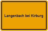 Ortsschild Langenbach bei Kirburg