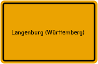 City Sign Langenburg (Württemberg)