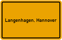 Ortsschild von Stadt Langenhagen, Hannover in Niedersachsen