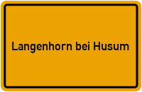 City Sign Langenhorn bei Husum