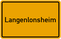 Ortsschild von Gemeinde Langenlonsheim in Rheinland-Pfalz