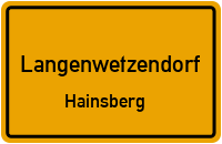 Straßenverzeichnis Langenwetzendorf Hainsberg