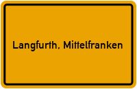City Sign Langfurth, Mittelfranken