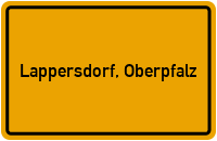 City Sign Lappersdorf, Oberpfalz