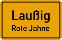 Wöllnauer Chaussee in LaußigRote Jahne