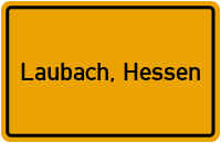 City Sign Laubach, Hessen
