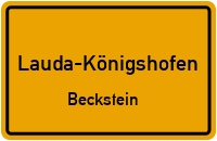 Straßenverzeichnis Lauda-Königshofen Beckstein