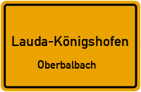 Straßenverzeichnis Lauda-Königshofen Oberbalbach