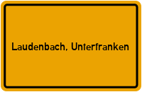 City Sign Laudenbach, Unterfranken