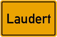 Ortsschild von Gemeinde Laudert in Rheinland-Pfalz