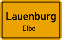 Ortsschild Lauenburg / Elbe