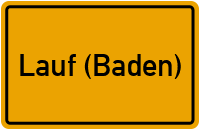 City Sign Lauf (Baden)