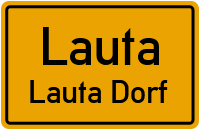 Dorfstraße in LautaLauta Dorf