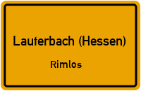 Straßenverzeichnis Lauterbach (Hessen) Rimlos