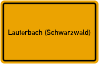 City Sign Lauterbach (Schwarzwald)