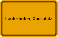 City Sign Lauterhofen, Oberpfalz