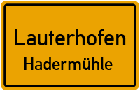 Straßenverzeichnis Lauterhofen Hadermühle