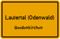 Straßenverzeichnis Lautertal (Odenwald) Beedenkirchen