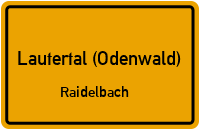 Straßen in Lautertal (Odenwald) Raidelbach