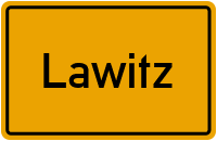 Ortsschild von Gemeinde Lawitz in Brandenburg