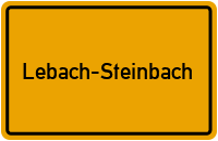 Ortsschild Lebach-Steinbach