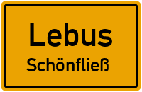 Schönfließer Dorfstraße in LebusSchönfließ