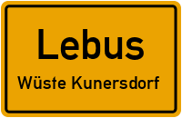 Dorfstraße in LebusWüste Kunersdorf