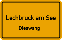Straßenverzeichnis Lechbruck am See Dieswang