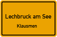 Straßenverzeichnis Lechbruck am See Klausmen